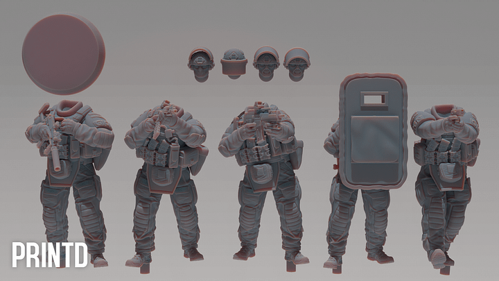 GIGN French Operators - Modern Warfare Wargame Resin Models Zona Alpha product image (2)