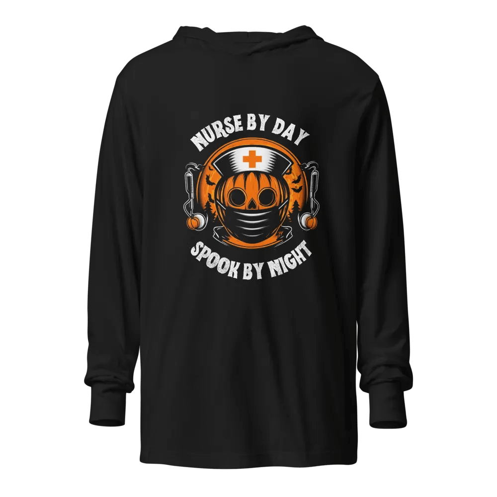 Nurse By Day, Spook By Night Hooded Long Sleeve Tee product image (1)
