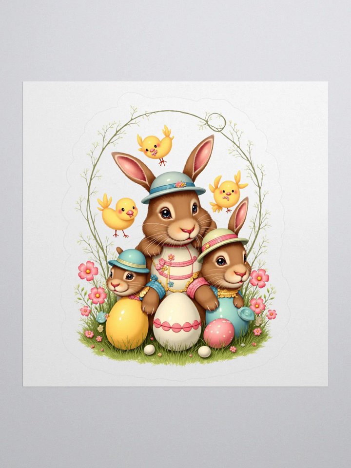 Whimsical Easter Bunny Sticker Set product image (1)