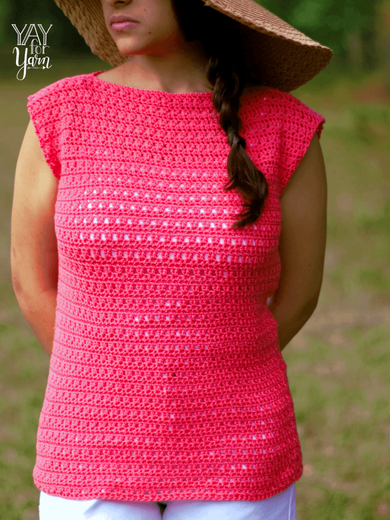 Easy Summer Tee - Women's Top PDF Crochet Pattern & Video Tutorial product image (2)