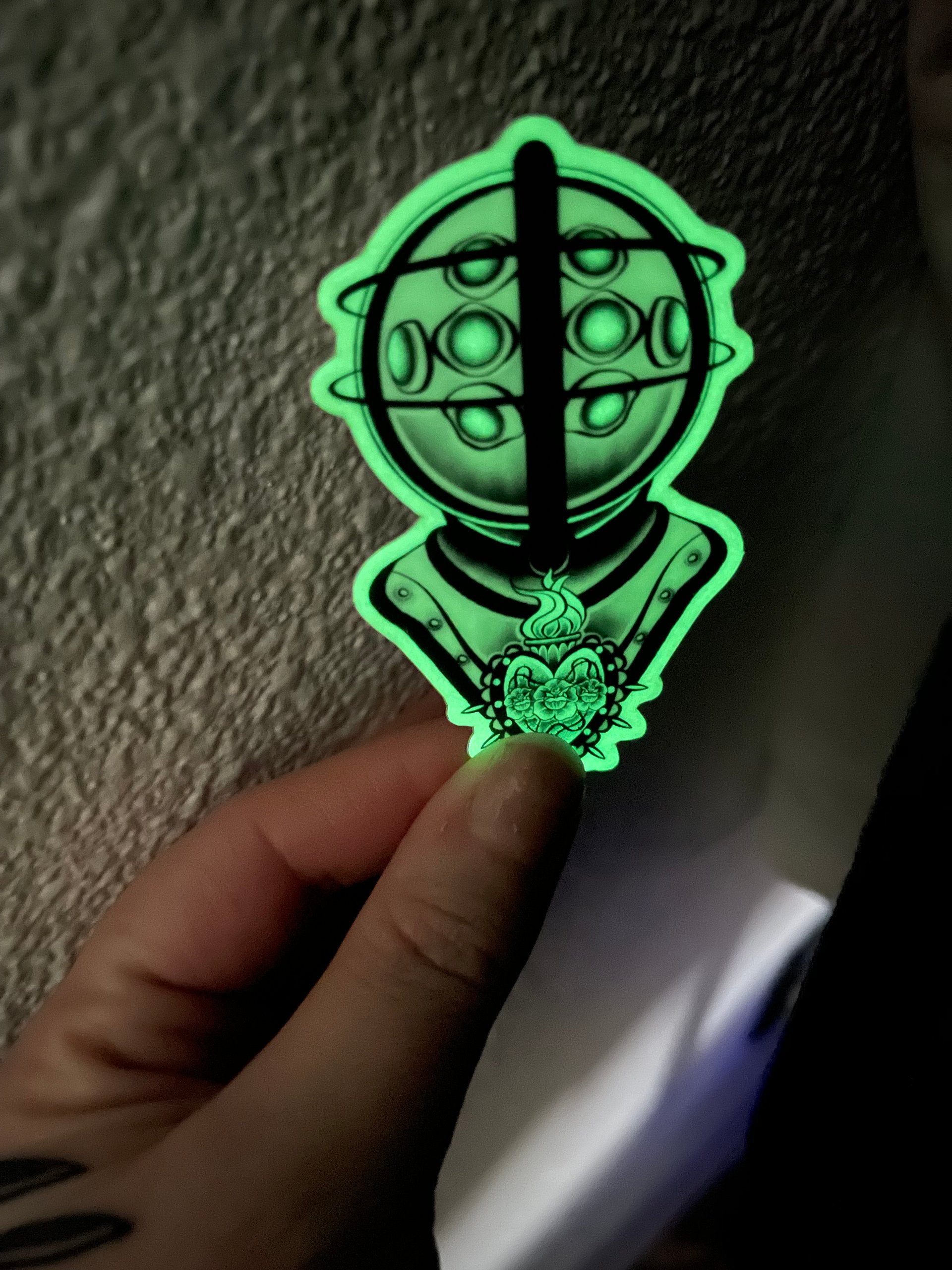 Big Daddy Glow-in-the-Dark Vinyl Sticker product image (3)
