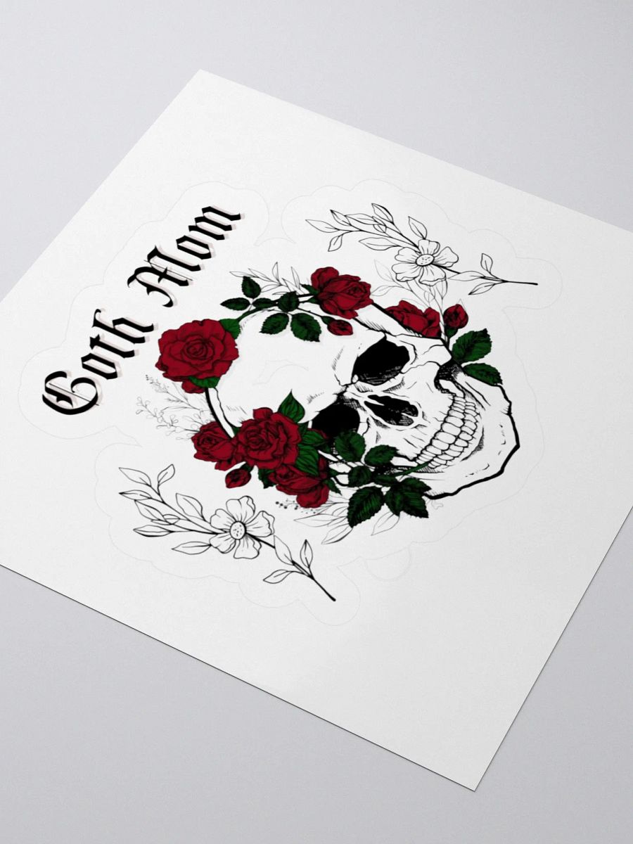 Goth Mom Rose Kiss Cut Stickers product image (11)