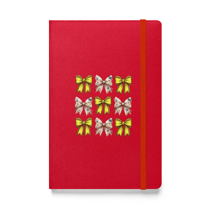 Spring Bows Softball Floral Fantasy Hardcover Notebook product image (1)