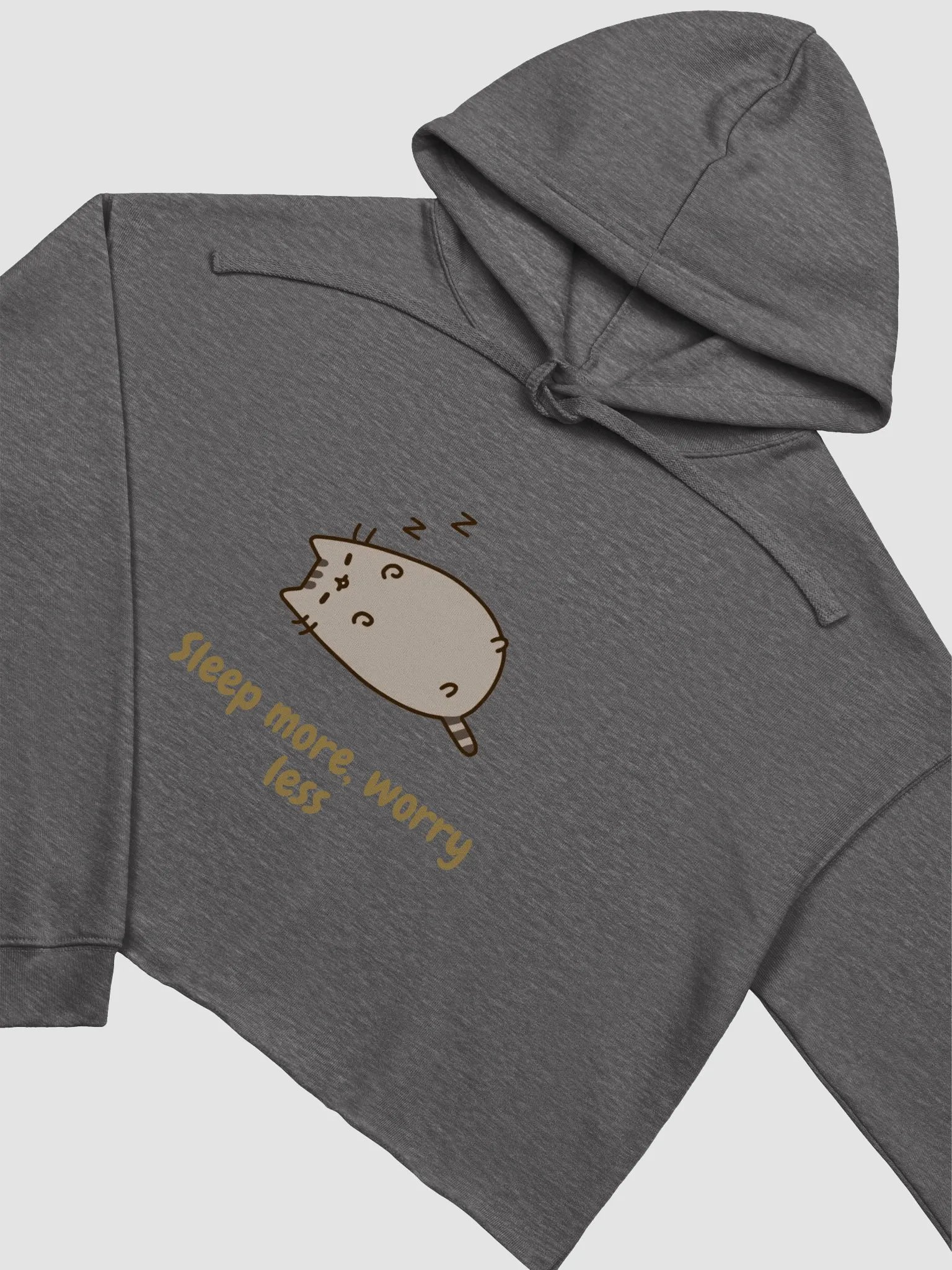 Zzz Cat Sleep More Crop Hoodie product image (13)