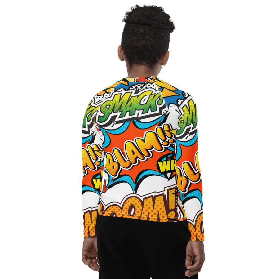 Dynamic Comic Action All-Over Print Youth Rash Guard product image (10)