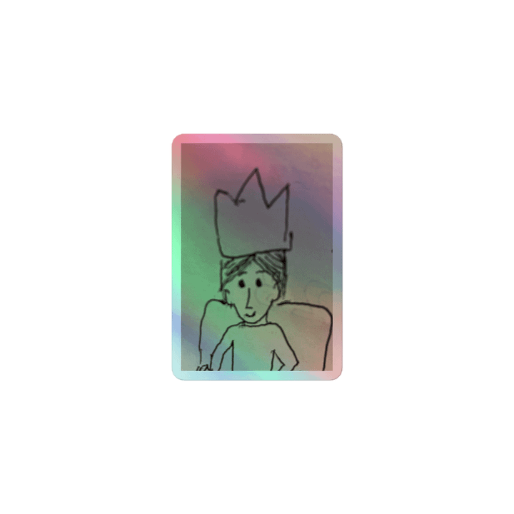 Royal Crown Kiss-Cut Holographic Sticker Sheet product image (1)
