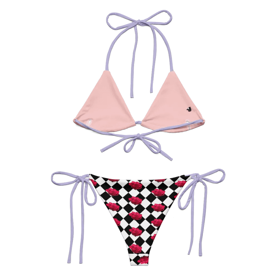 Rosy string bikini {black and white} product image (5)