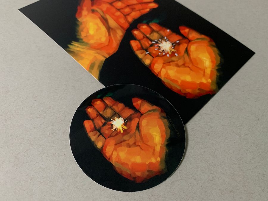 Nurture - *Hand-Embellished* Postcard & Sticker Set product image (6)