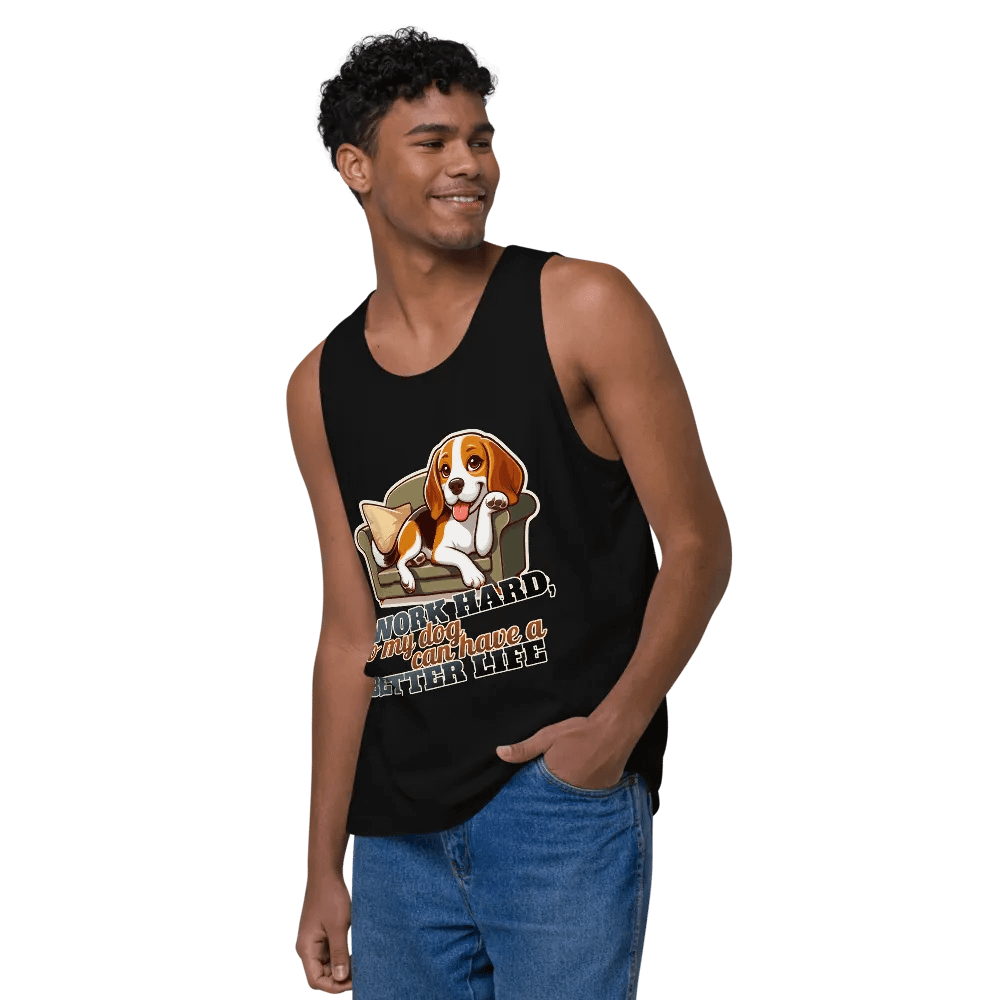 Work Hard - Beagle sofa - Tank top product image (15)