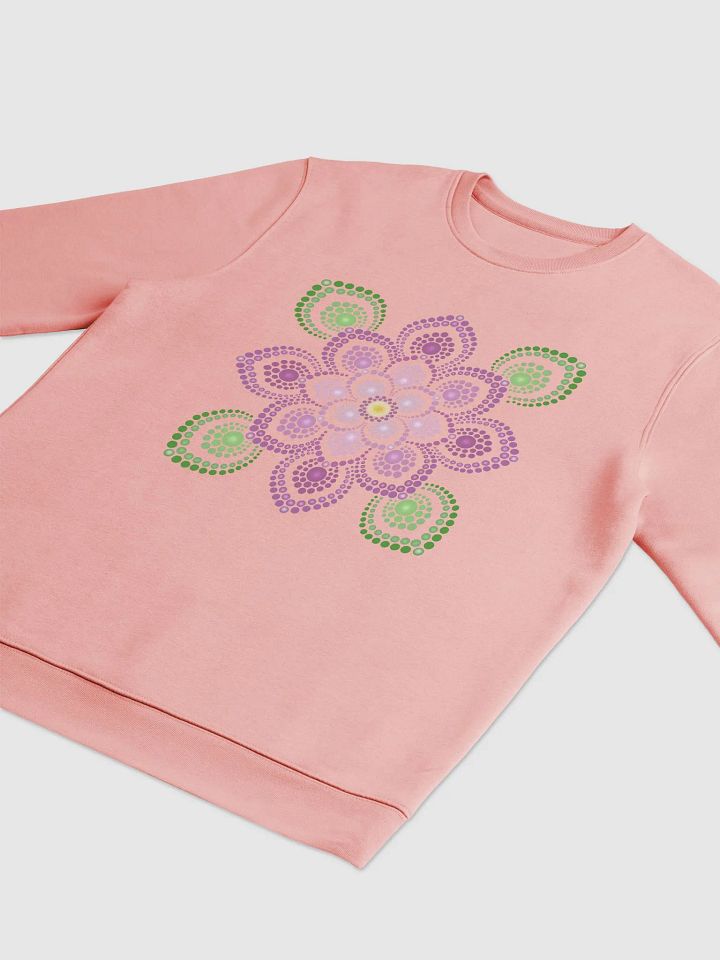 Purple and Green Mandala Unisex Eco Sweatshirt product image (8)