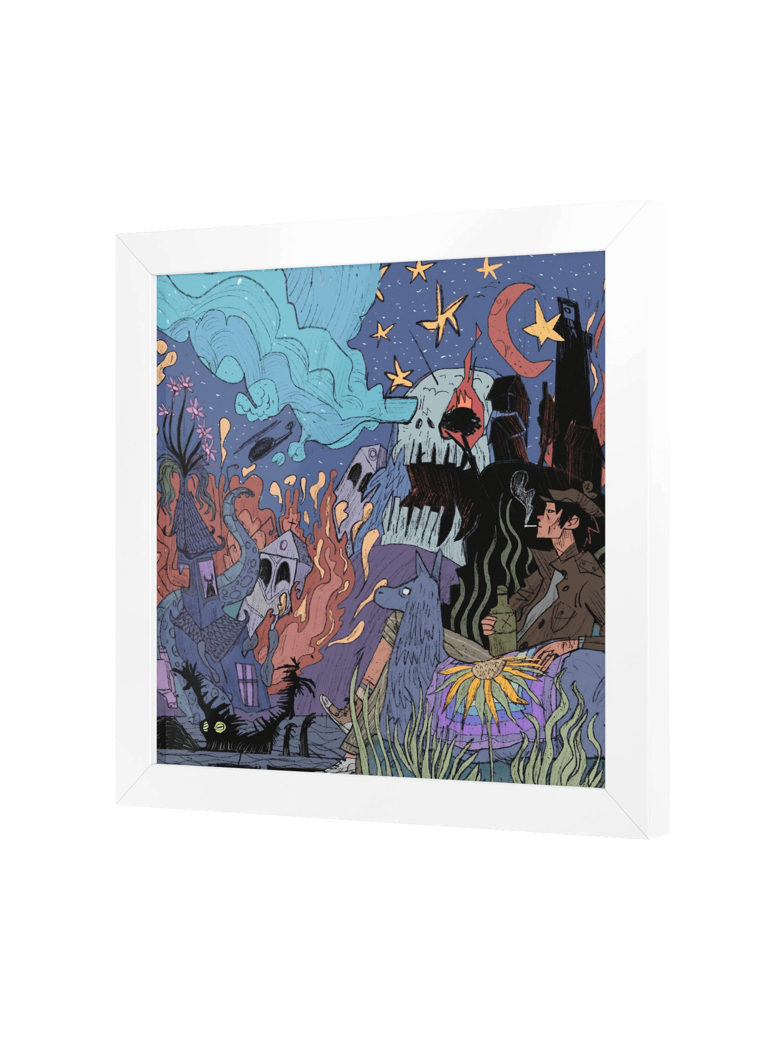 Llama Fantasy - Framed Art Print product image (2)