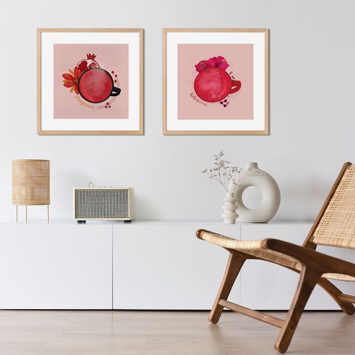 Hibiscus Herbal Tea Matte Poster - Pink product image (1)