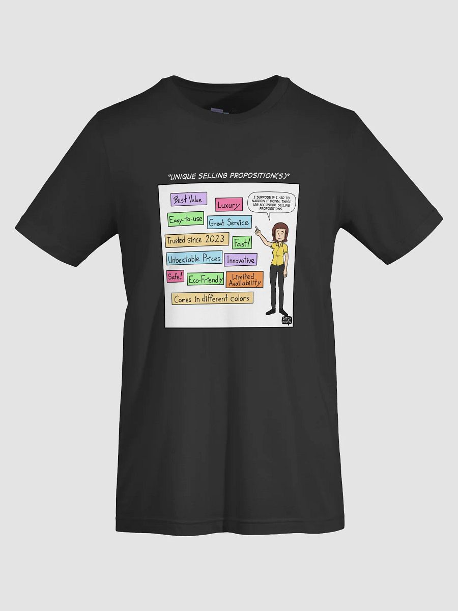 "Unique selling proposition(s)" soft t-shirt product image (7)