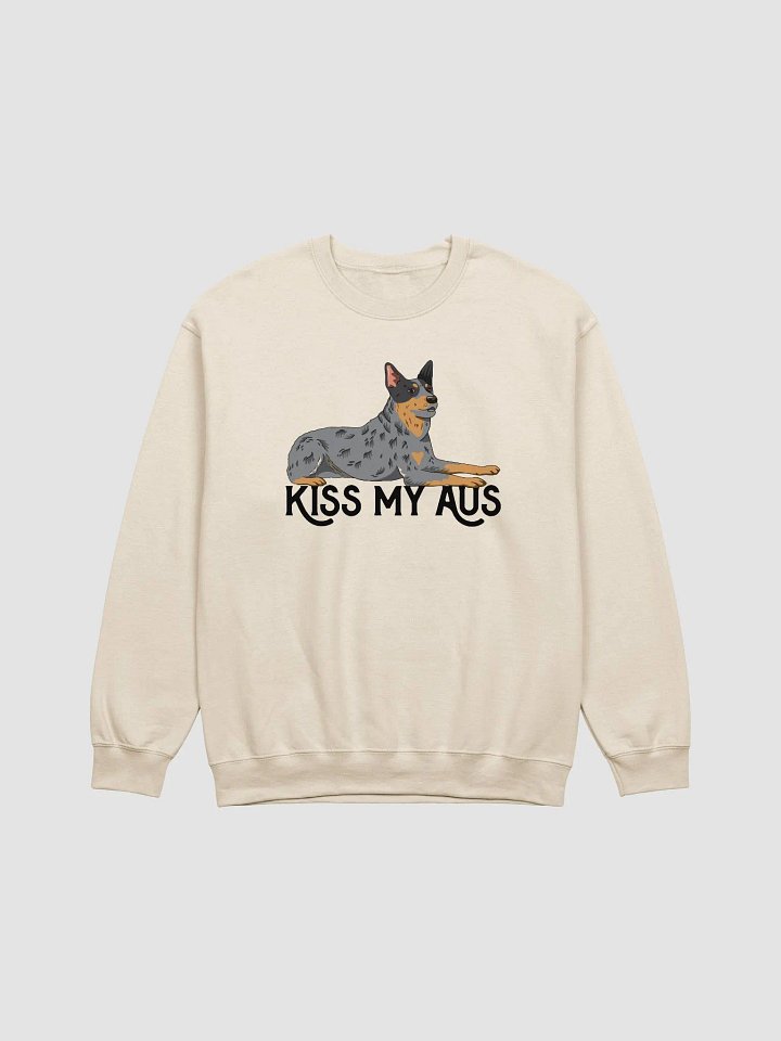Kiss My Aus Sweatshirt of an Australian Cattle Dog | Funny Shirt for Blue Heeler and Herding Dog Owners product image (1)