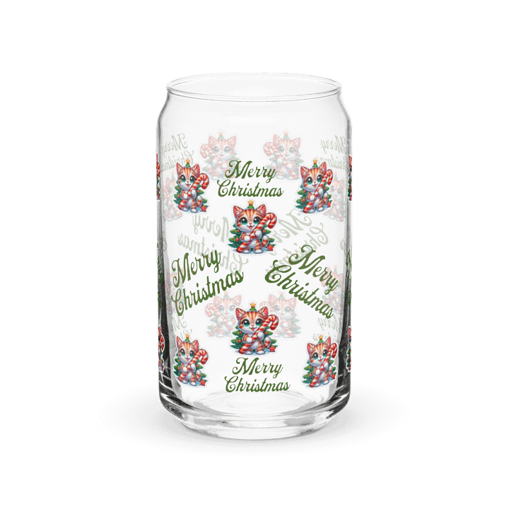Cute Kittens With Candy Canes Christmas & Holidays Themed Glass product image (1)