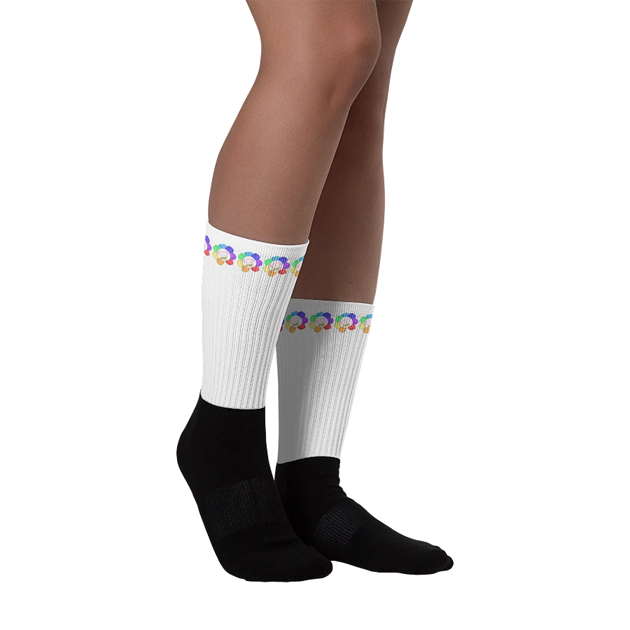 White Flower Stripe Socks product image (3)