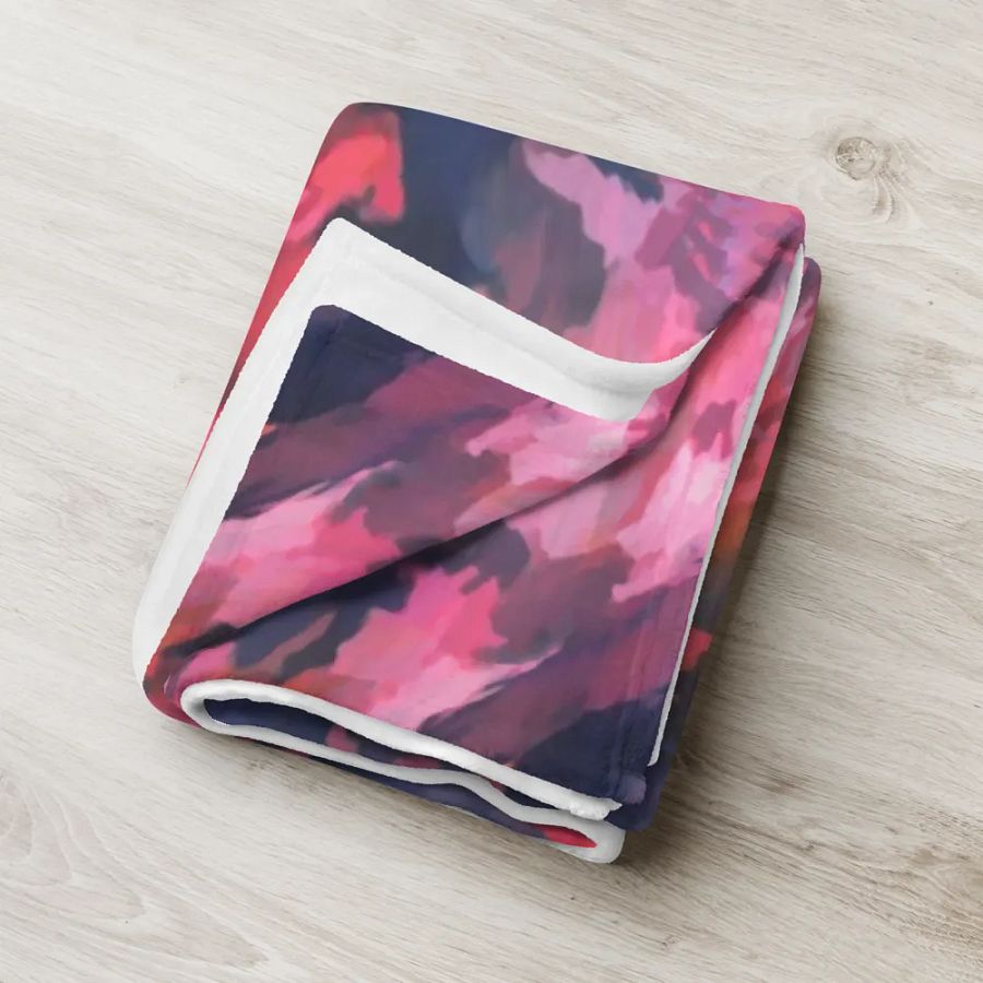 Pink Camo Throw Blanket product image (18)