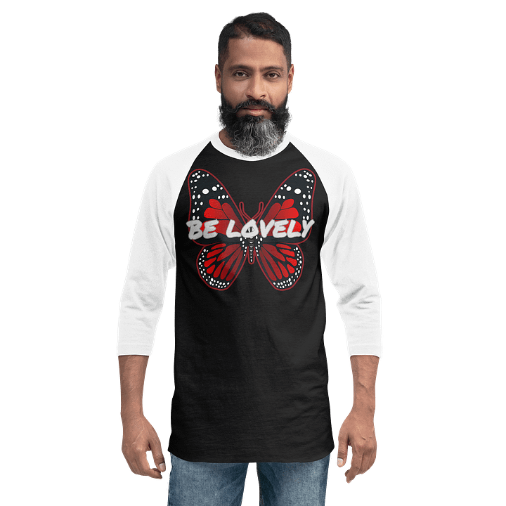 Be Lovely Butterfly Raglan Tee Women and Men product image (12)