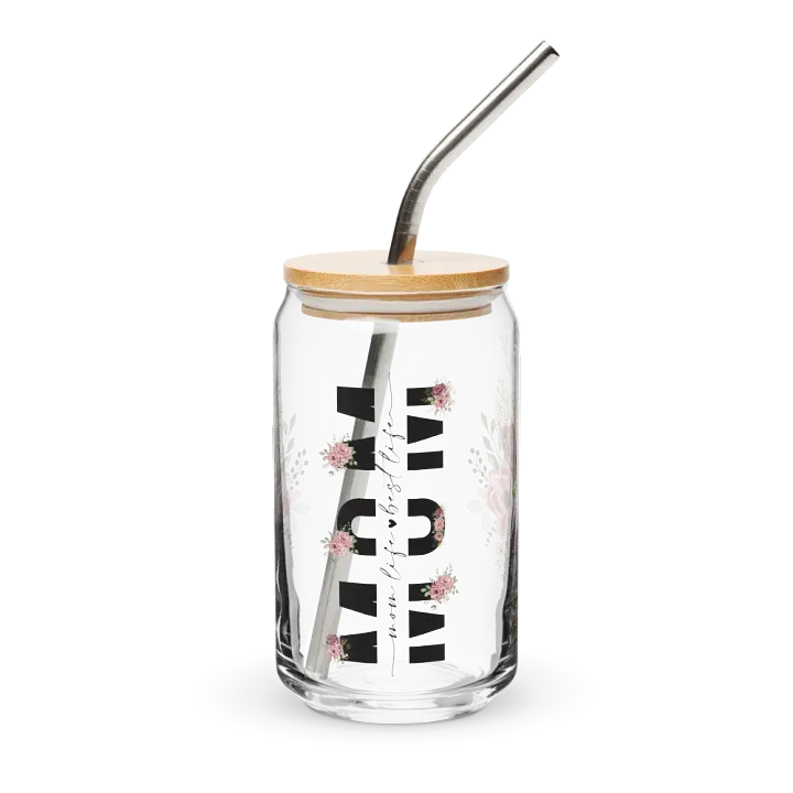 Floral Mom Life Can-Shaped Glass product image (1)
