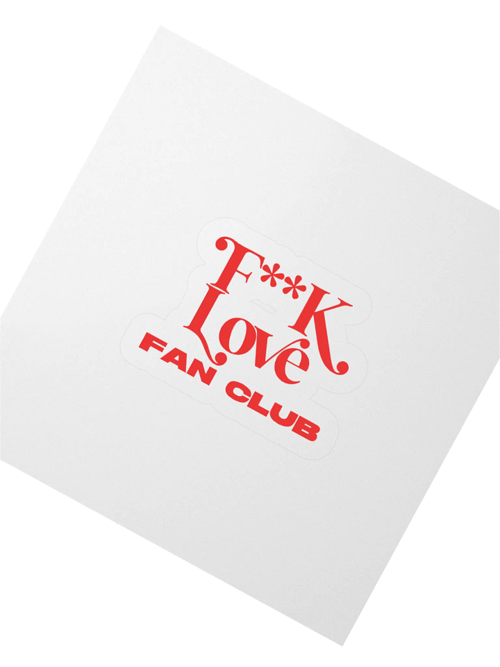 F**K Love Fan Club Kiss Cut Sticker - Red product image (4)