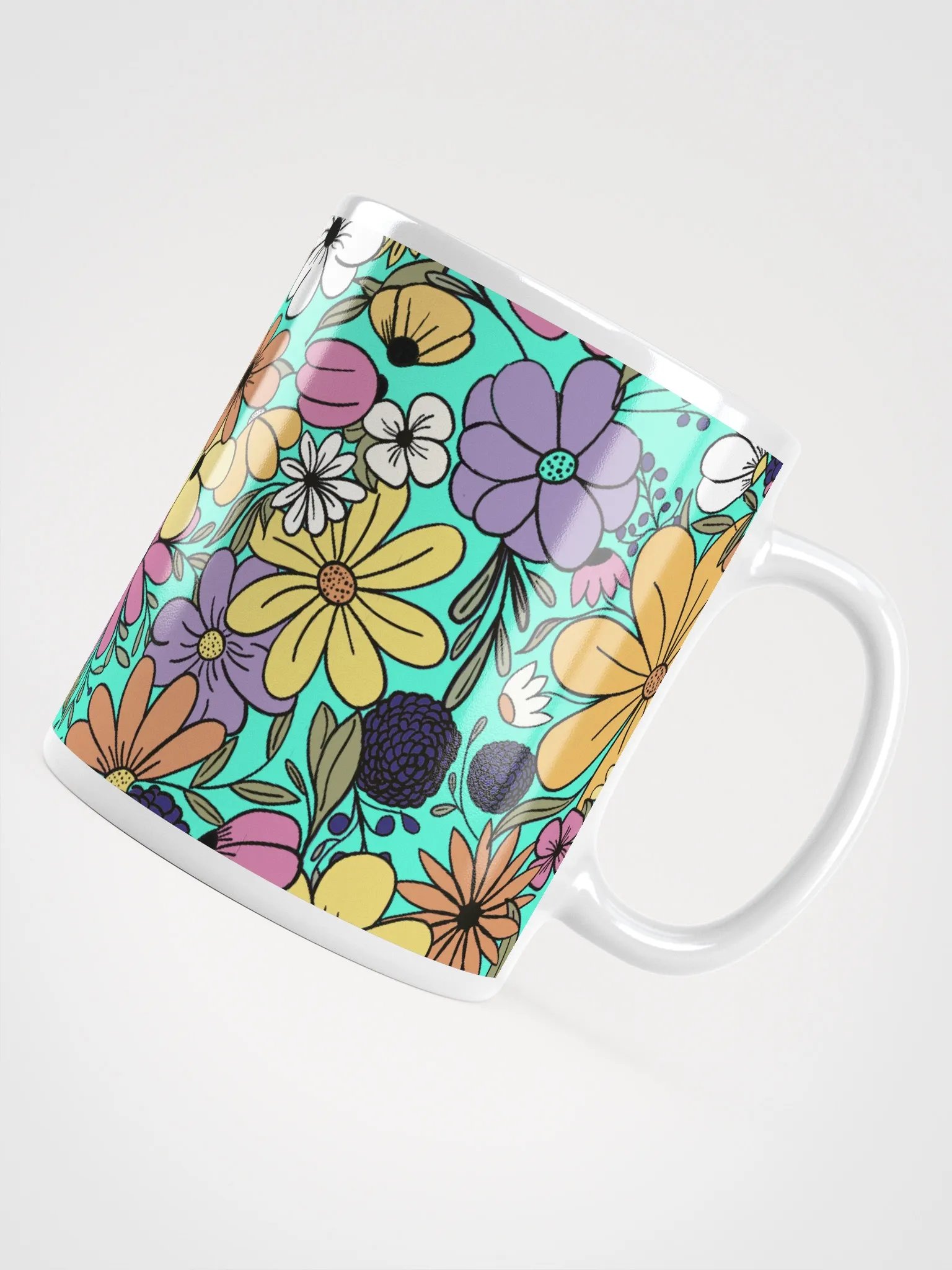 Flower Power Aqua Mug product image (8)