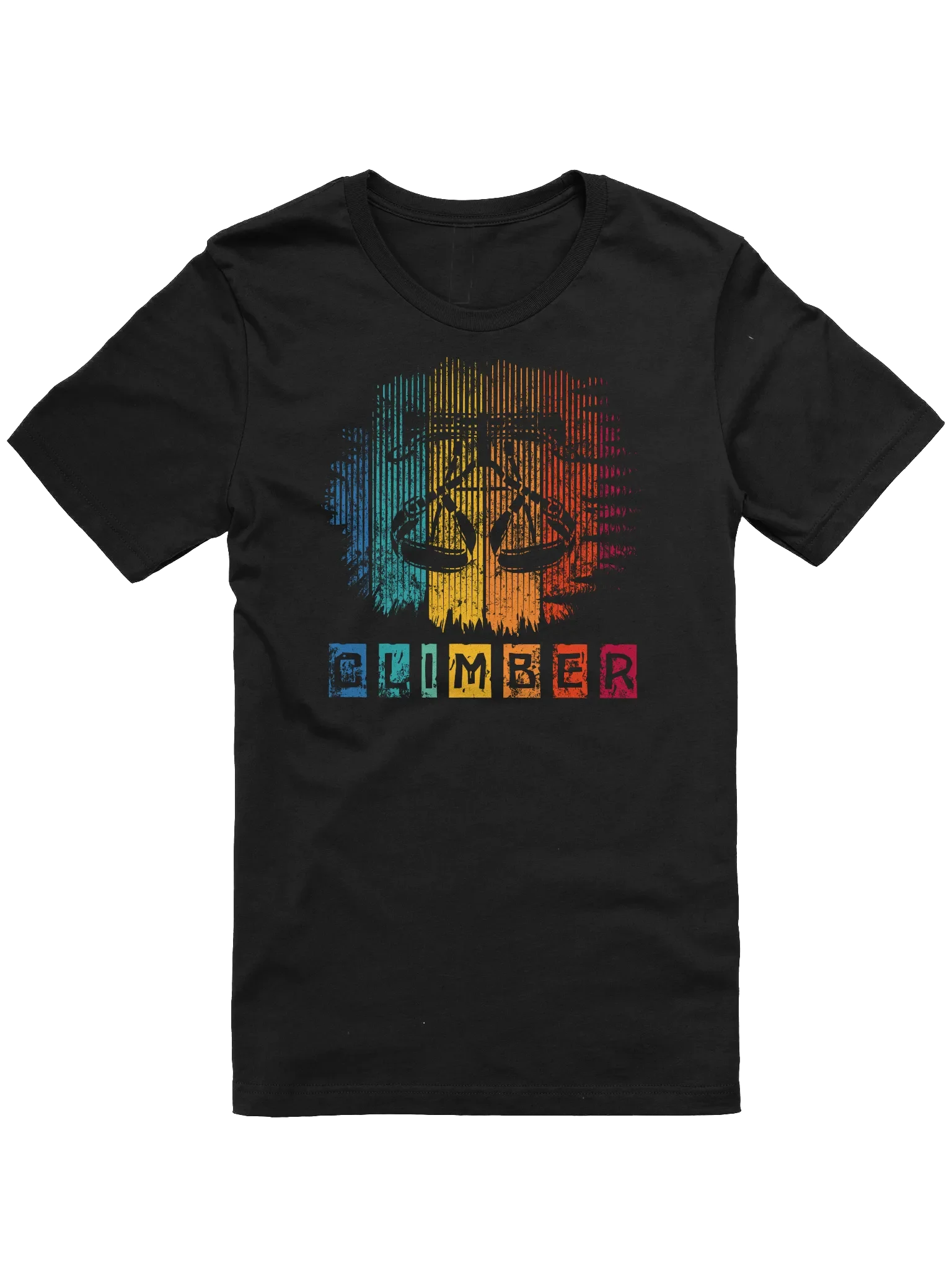 Modern Vintage Climber T-Shirt – Grunge Harness Design for Mountain Adventurers product image (3)