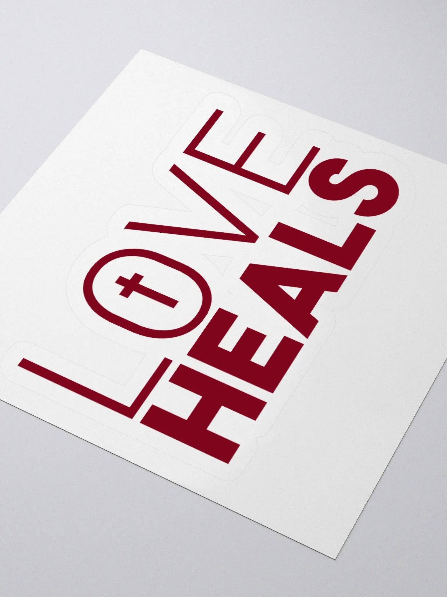 LOVE HEALS - Kiss Cut Stickers (red) product image (4)