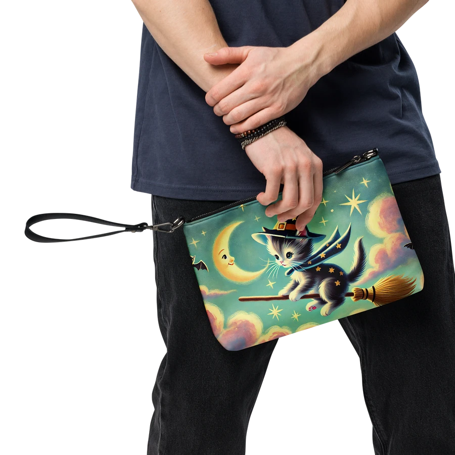 Kitten Witch on Broomstick Crossbody Bag - Halloween Purse product image (8)