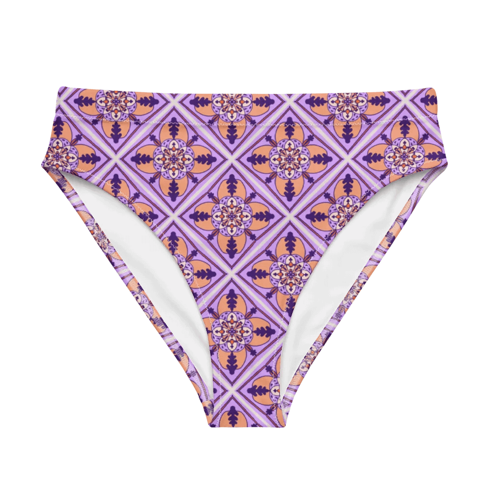 Detailed Symmetrical Pattern High Waisted Bikini Bottom product image (6)