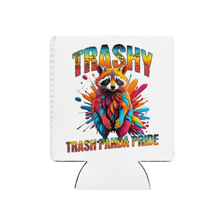 Trashy Trash Panda Pride Raccoon Can Cooler product image (1)