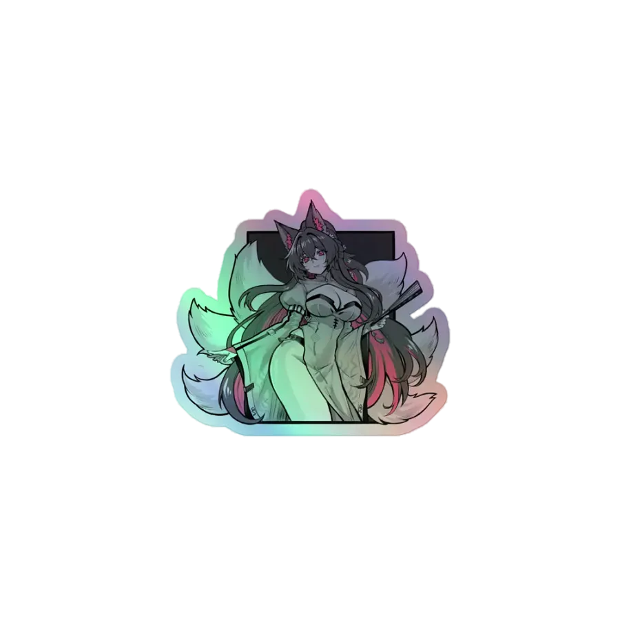 Aizuke Waifu-Style Holographic Sticker Set product image (1)