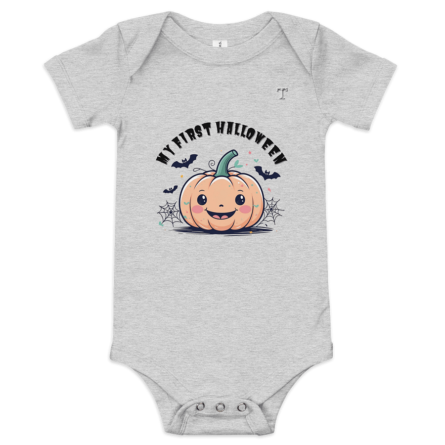 My First Halloween Pumpkin Baby Onesie” product image (1)