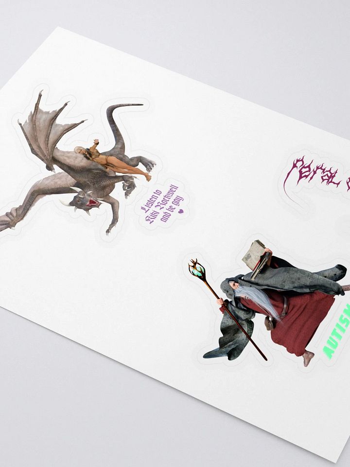 'Autism Wizard and Gay Dragon' Stickers product image (2)