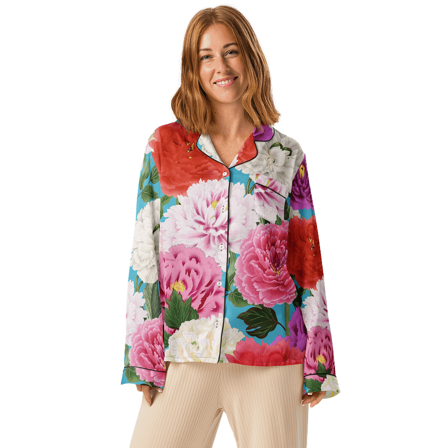 Women's Silky Peony Dreams Button-Down Pajama Top product image (1)