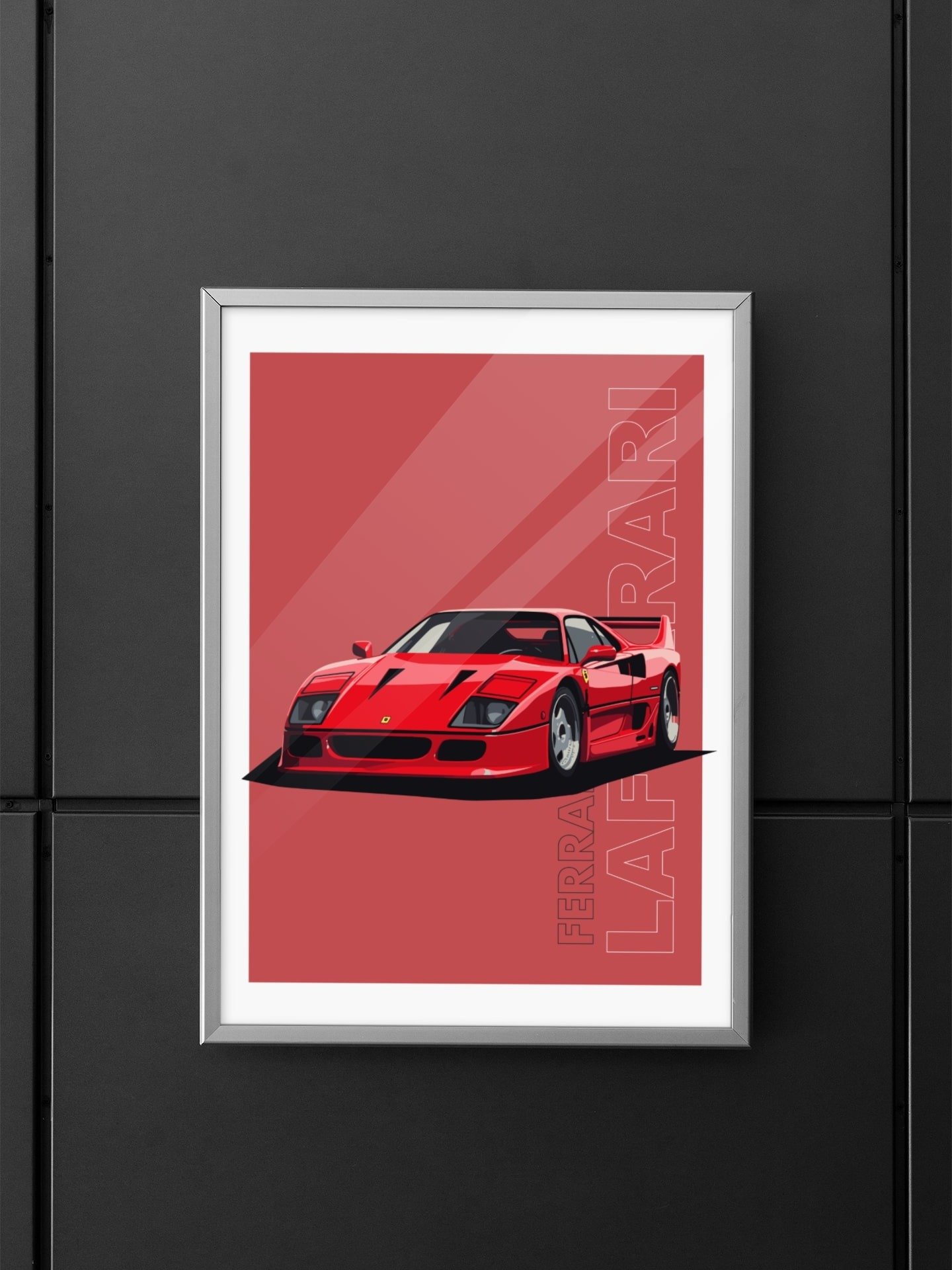 Classic Ferrari LaFerrari Poster, Iconic Red Supercar Print, Legendary Sports Car Wall Art, Automotive Enthusiast Decor, Italian Car Design product image (5)