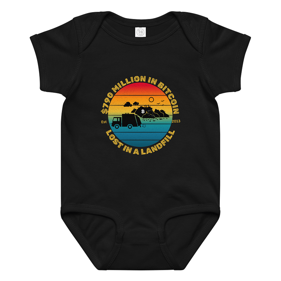 Lost Bitcoin Sunset Baby Bodysuit product image (1)