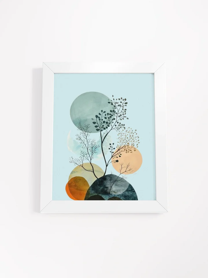 Nature Inspired Geometric Circles Framed Poster product image (1)