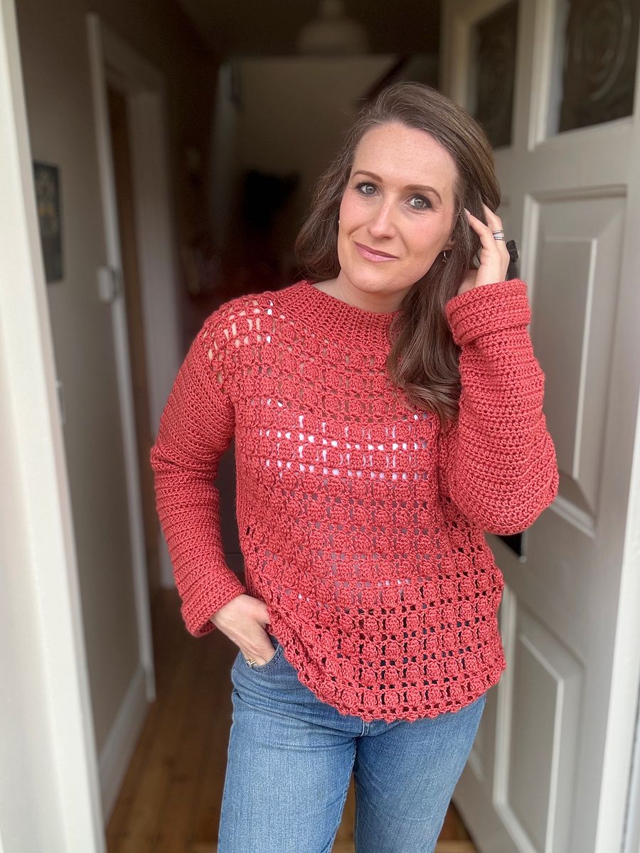 Textured Crochet Sweater Pattern / Florence Jumper Pattern / Crew Neck Sweater / Turtle Neck Pullover Pattern Pdf product image (6)