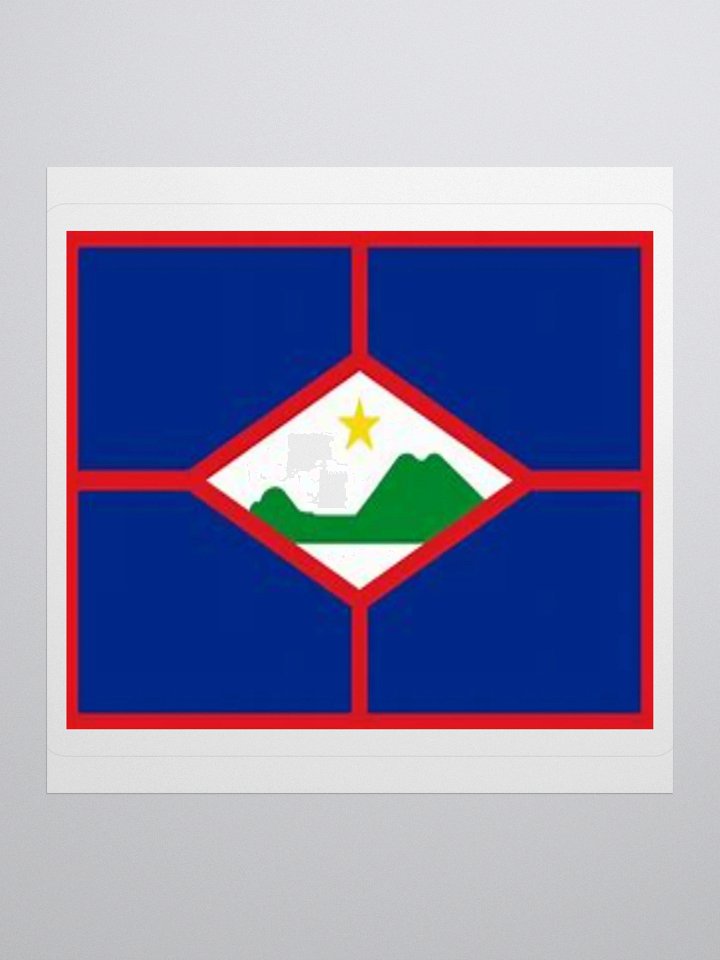 Sint Eustatius Flag Sticker - Durable Vinyl for Indoor Use - Multiple Sizes Available product image (3)