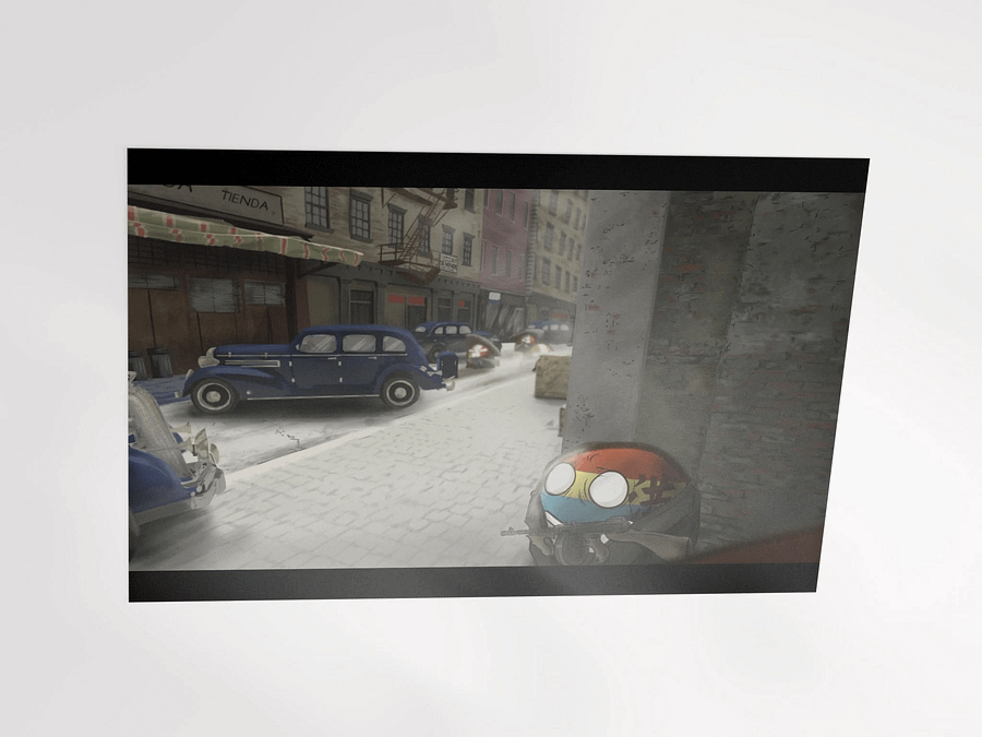 Chinese Mexican mafia polandball streetfight matte poster product image (3)