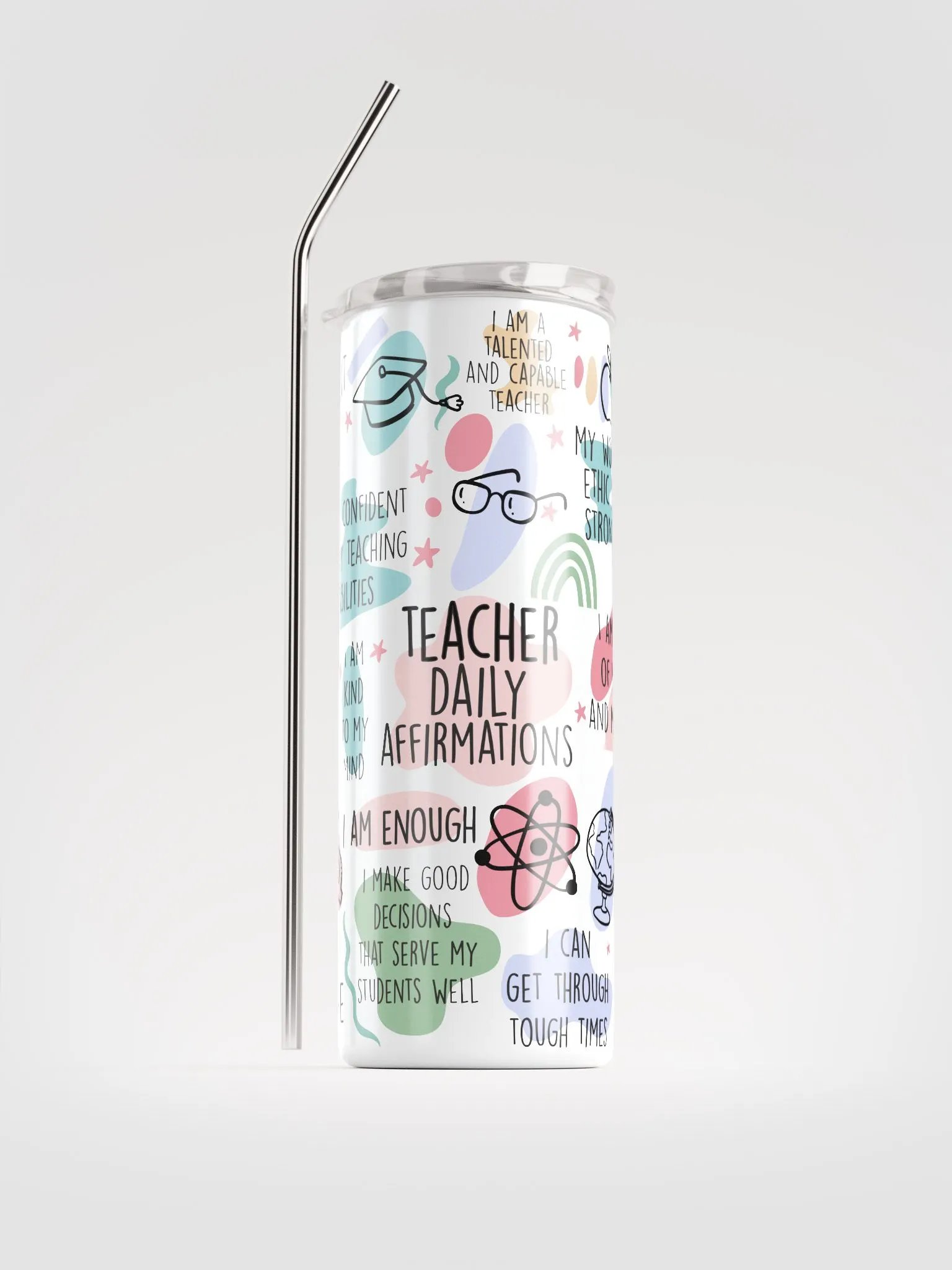 Teacher Daily Affirmations Tumbler 20 oz. product image (2)