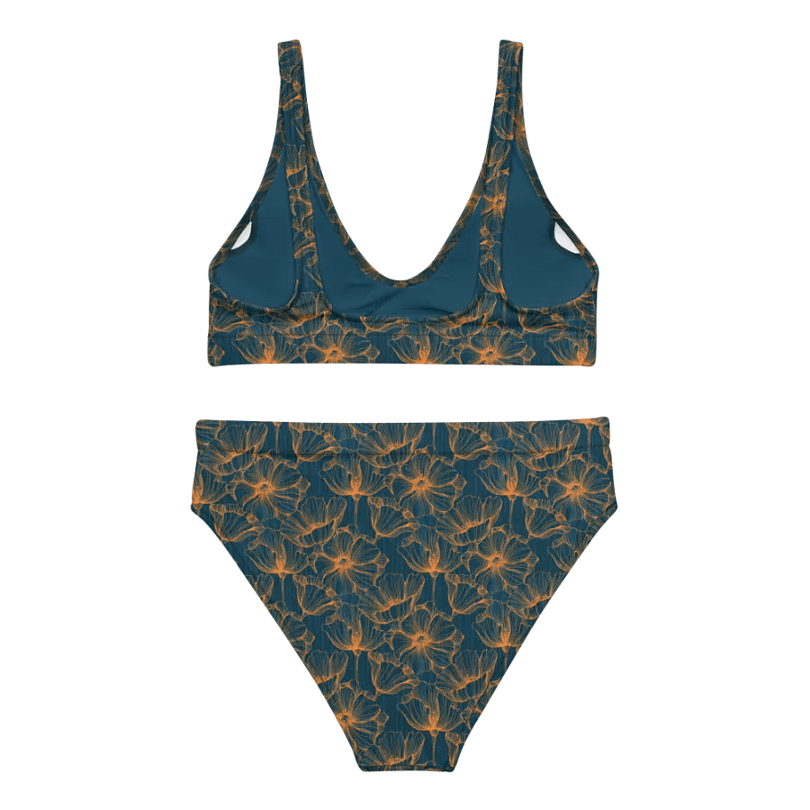 Dark Romantic Floral | Recycled High Waisted Bikini product image (6)