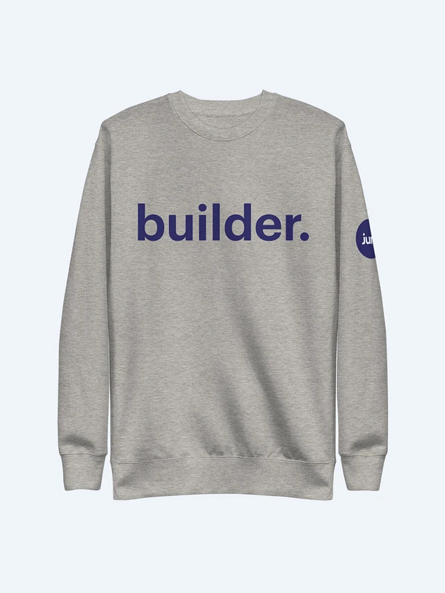 Builder Adult Crew Sweatshirt, Grey product image (1)