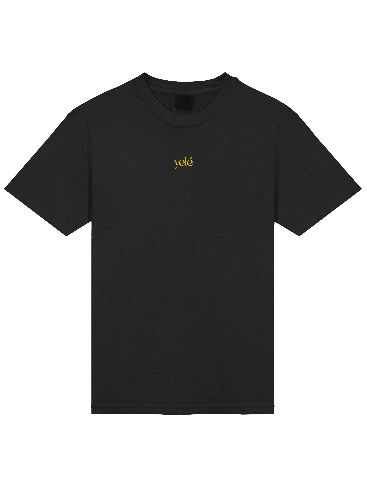 Yele Artistic Yellow Lettered Textured Cotton T-Shirt product image (3)