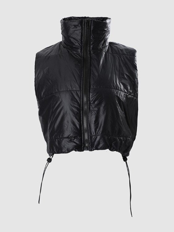 Crop puffer vest product image (1)