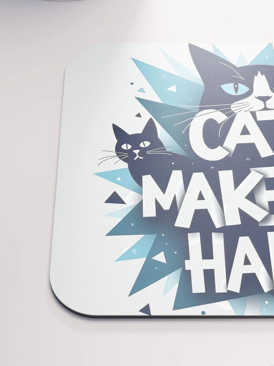 Geometric Cat Happiness Mouse Pad product image (7)