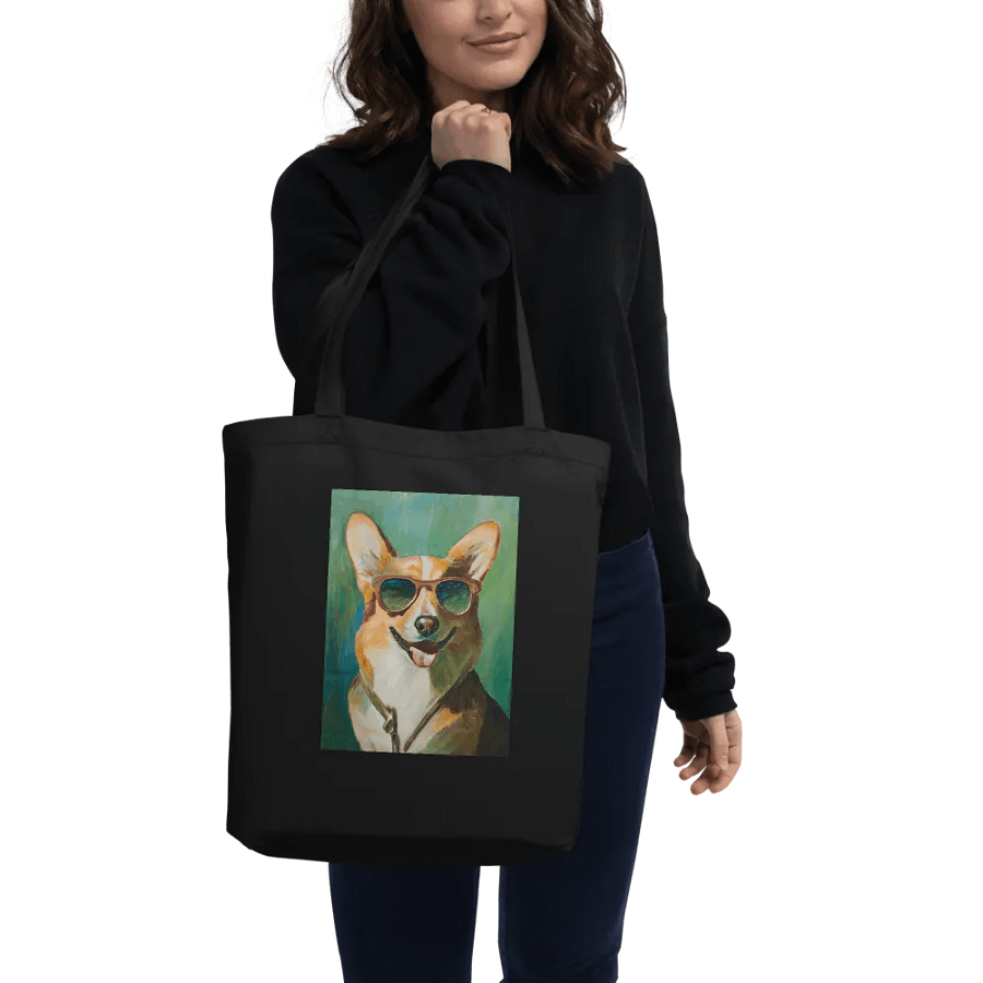Cool Corgi Sunglasses Painting - dogPXL Artistic series Eco Tote product image (3)