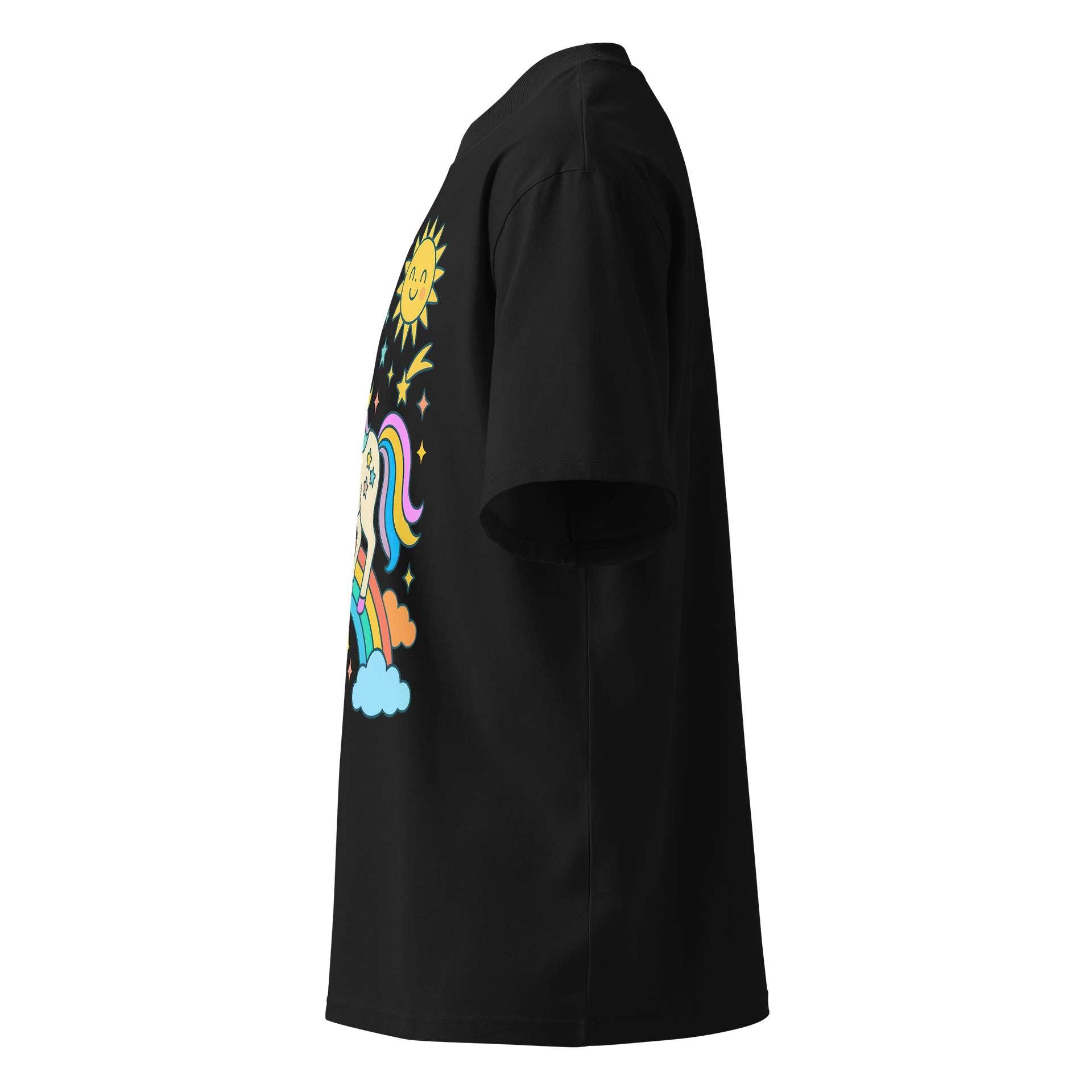 Sunshine Unicorn - Dollhouse Color Burst Aesthetic - Stanley/Stella Unisex Organic Oversized T-Shirt SATU020 product image (4)