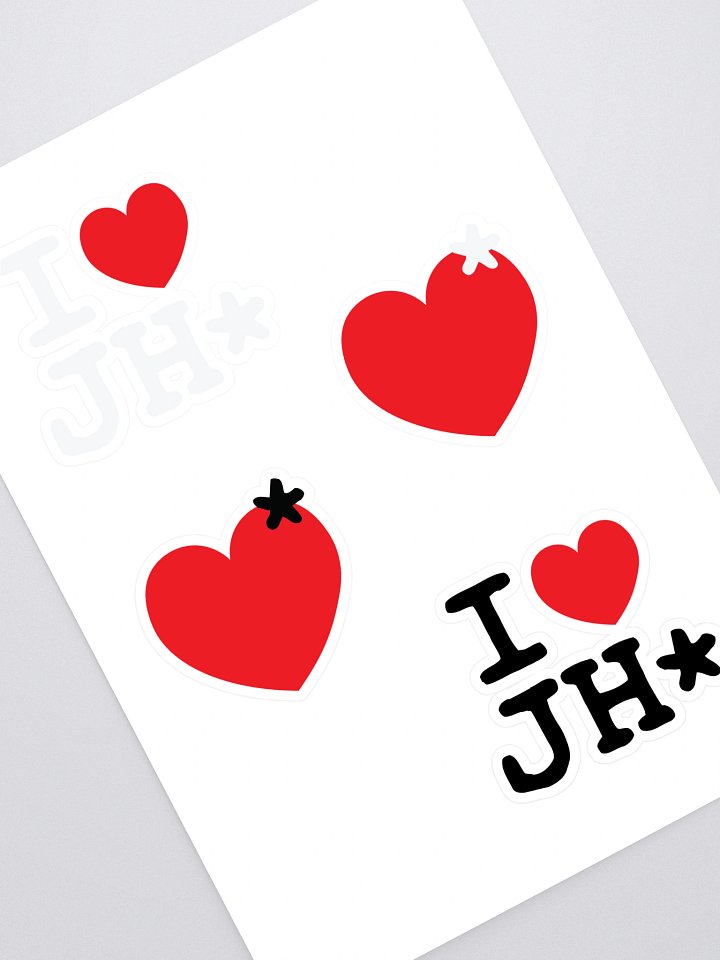 i love jh* sticker sheet product image (1)