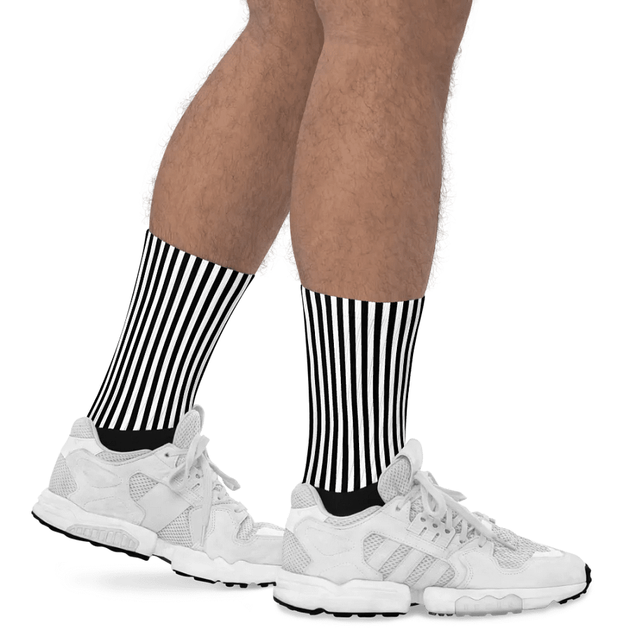 Black And White Stripe Socks product image (8)